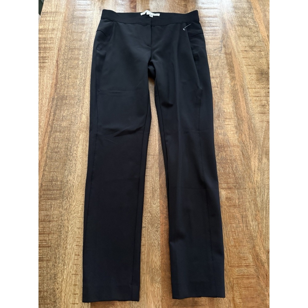 Veronica Beard Scuba Legging Pants 8 Black Stretch Nylon Skinny Classic Career